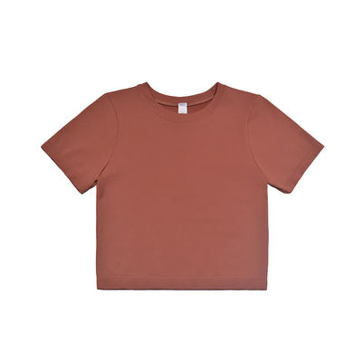 OEM ODM Loose Women'S Short Sleeve V Neck T Shirts Plaid Pattern For Summer