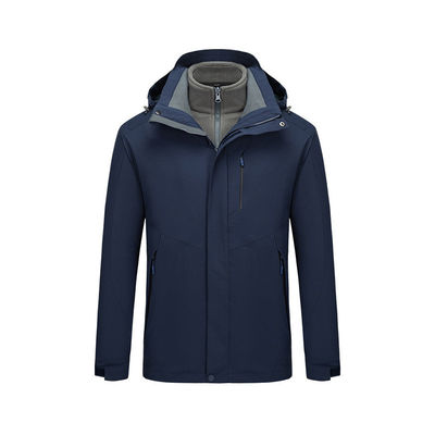 polyester Men'S Casual Hooded Jacket Windproof Thermal Army Clothing with Zipper
