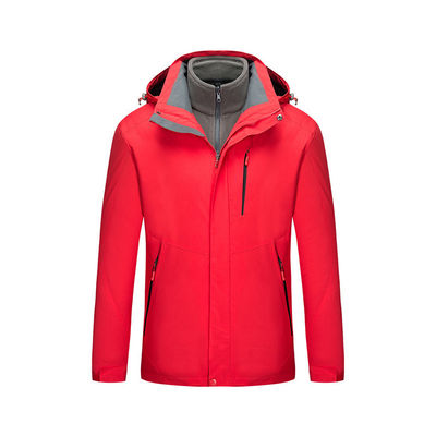 polyester Men'S Casual Hooded Jacket Windproof Thermal Army Clothing with Zipper